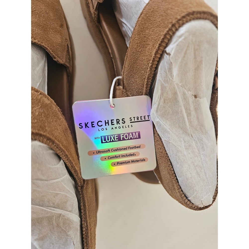 [Gorpcore] Skechers Street Hiker Sandals Womens 10 Chestnut Suede Platform Brown - Picture 6 of 7